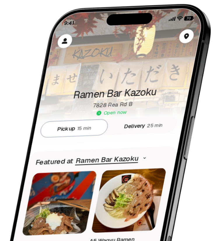 Ramen Bar Kazoku app preview