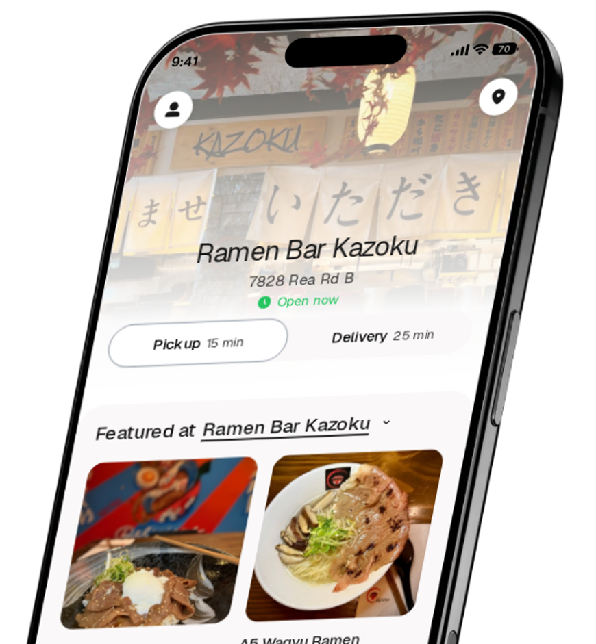 Ramen Bar Kazoku app preview